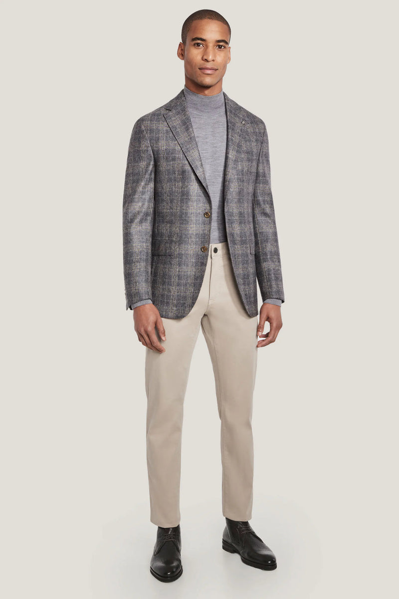 Jack Victor  - Mid Grey Plaid Blazer  - 1242229