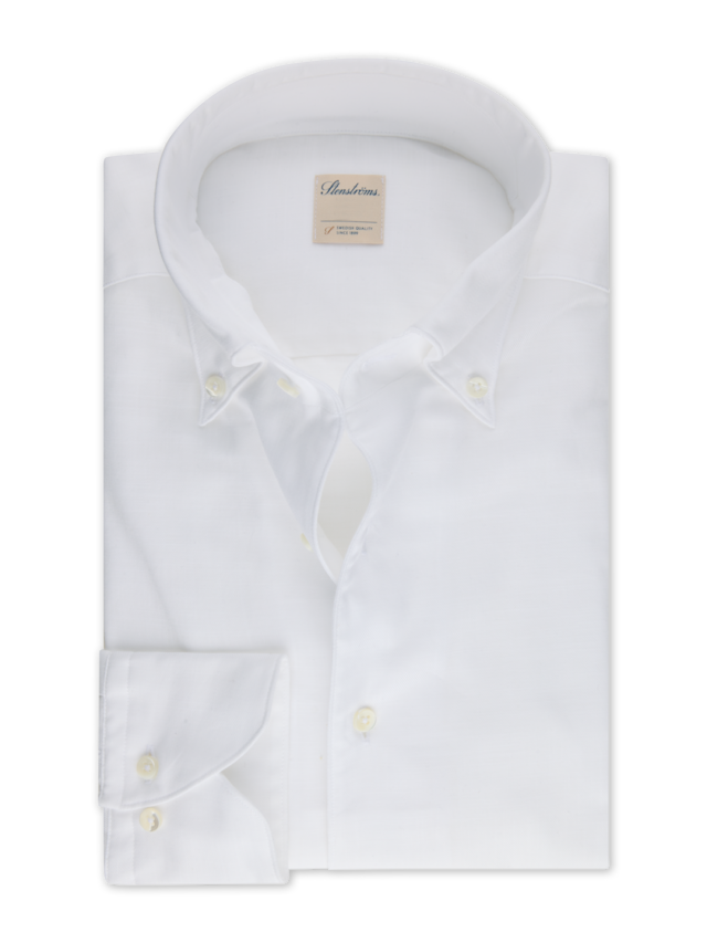 Stenstroms - White Twill Shirt - Fitted Body