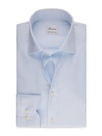 Stenstroms - Light blue Checked Twill Shirt - Fitted Body