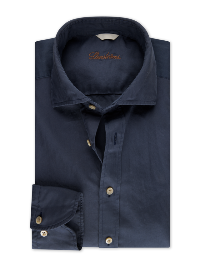 Stenstroms - Navy Twill Shirt - Fitted Body