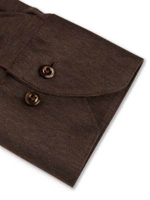 Stenstroms - Brown Jersey Shirt - Slimline