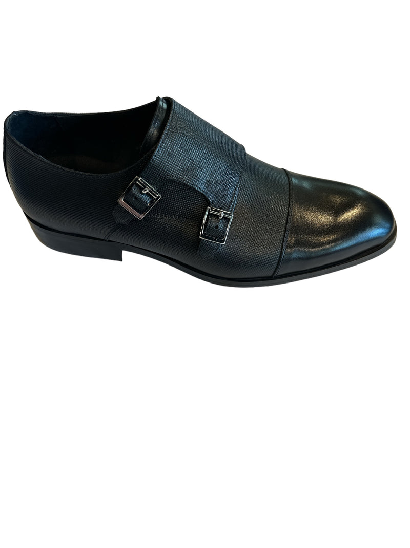 Franceso Rossi - Dress Shoe - Double Monk Black