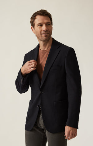 34 Heritage -  Matteo Smart Knit Blazer - Navy