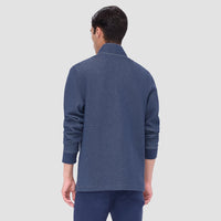 Bugatchi - Diamond Quilted Quarter Zip Pullover - Navy