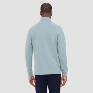 Bugatchi - Diamond Quilted Quarter Zip Pullover - Sage