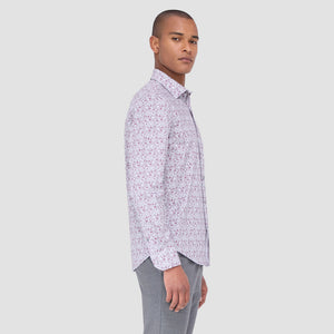 Bugatchi -  James Floral OoohCotton® Shirt - Cement