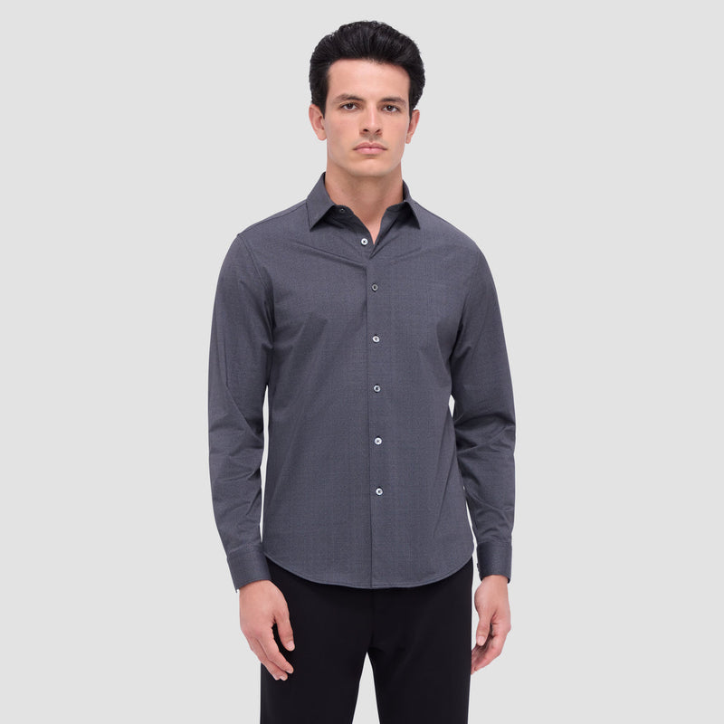 Bugatchi -  JIMMY Double Sided Herringbone/Check OoohCotton® Shirt