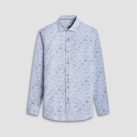 Bugatchi - AXEL Abstract Floral Shirt - Dusty Blue