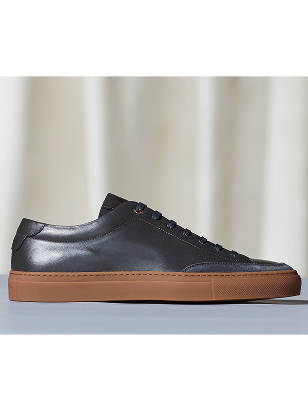 Good Man Brand - Edge Court Sneaker In Nappa Leather - Charcoal