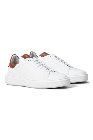 Good Man Brand - Legend London II Modern Ultralight Sneaker - WHITE/DARK VACHETTA