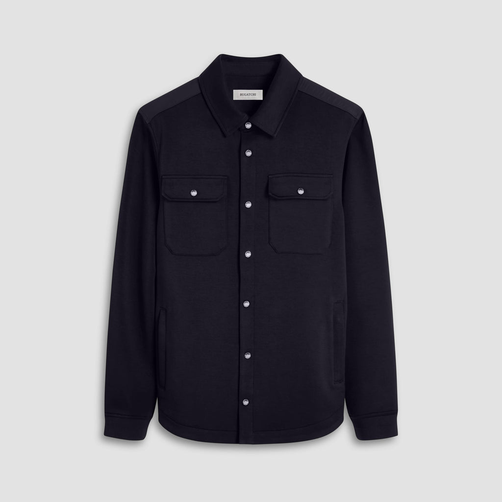 Bugatchi Men's - Soft Touch Solid Shirt Jacket - Black