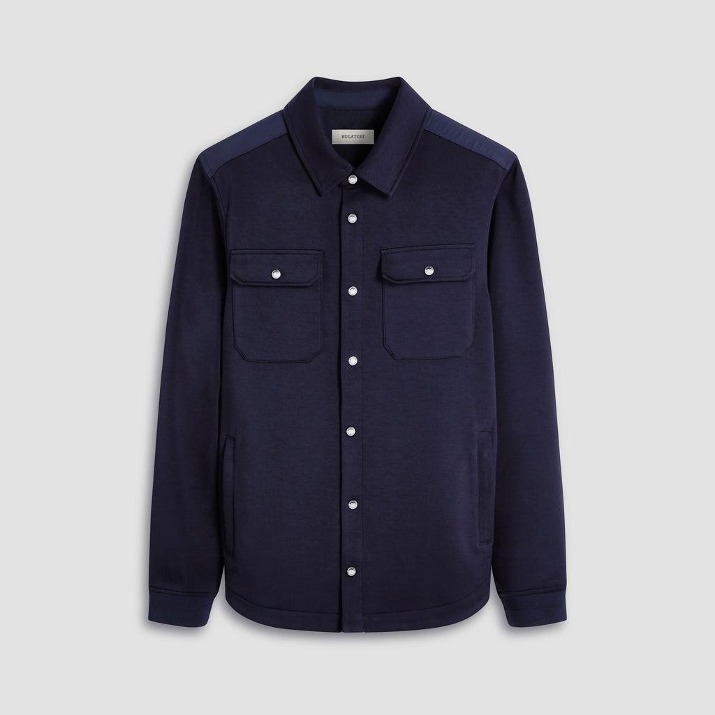 Bugatchi Men's - Soft Touch Solid Shirt Jacket - Navy