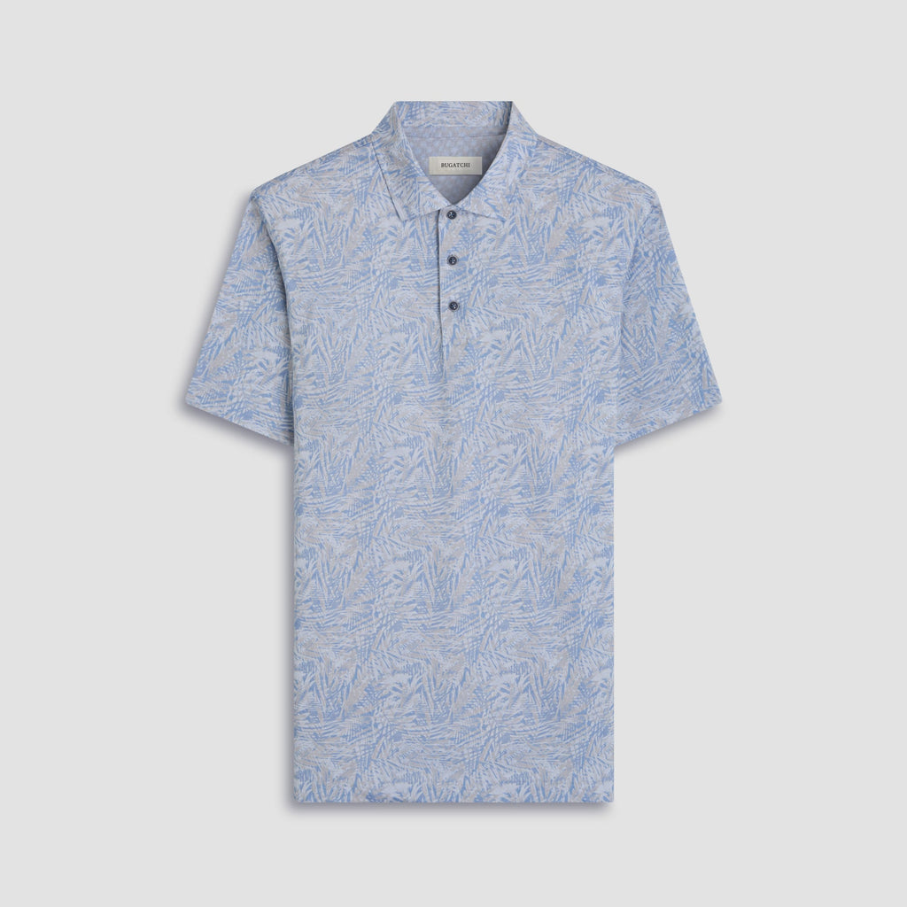 Bugatchi Men's Polo - Vincent Double-Sided Leaf & Palm OoohCotton