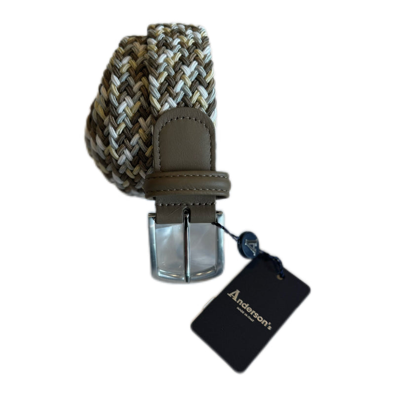 Anderson's Belt - Beige Multicolor Woven Belt