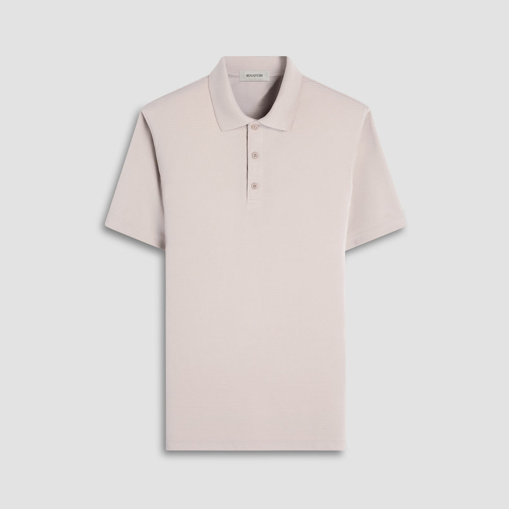 Bugatchi Oscar Ottoman Polo Shirt - Sand