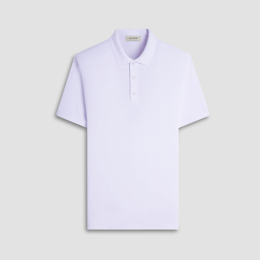 Bugatchi Oscar Short-Sleeved Polo Shirt - White