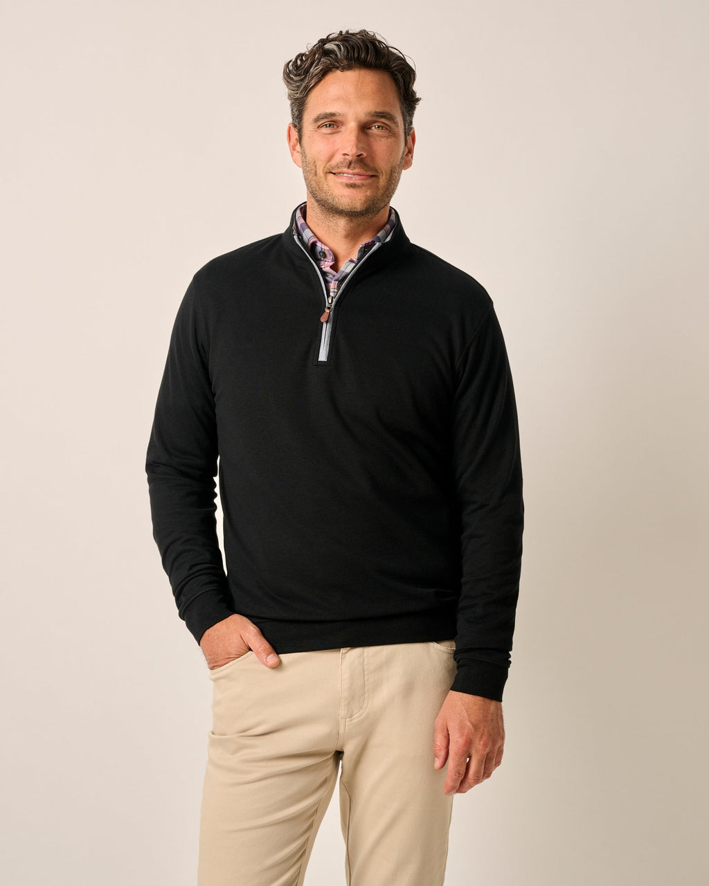 Johnnie - O - The Sully 1/4 Zip Pullover - Black