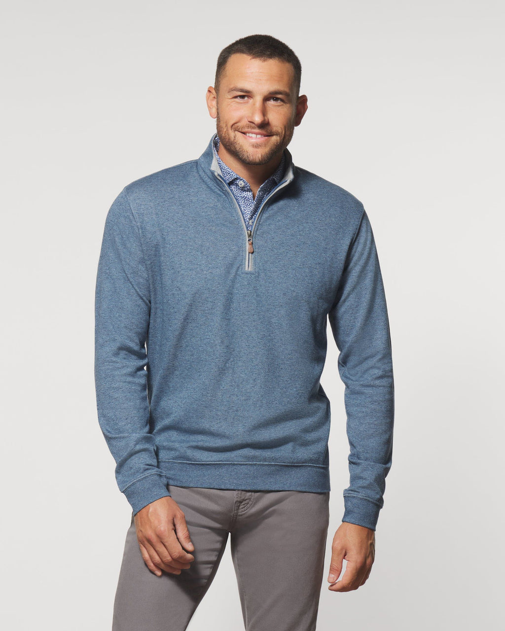 Johnnie - O - The Sully 1/4 Zip Pullover - Helios Blue