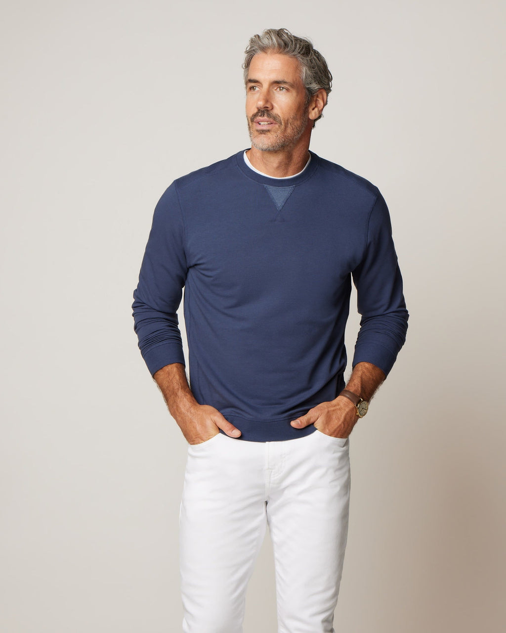 Johnnie - O -  Corbet French Terry Crewneck Sweatshirt - Navy