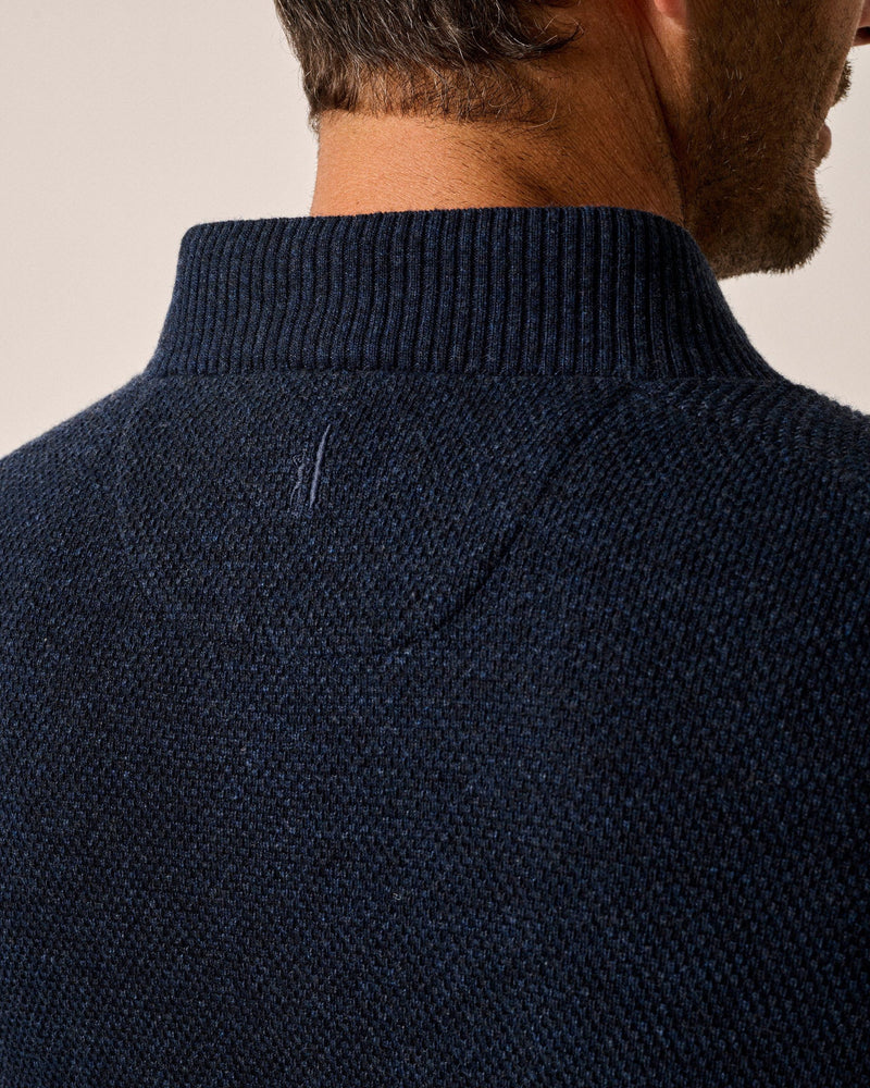 Johnnie - O - Esteban Johnny Collar Sweater - Navy