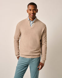 Johnnie - O - Esteban Johnny Collar Sweater - Sand