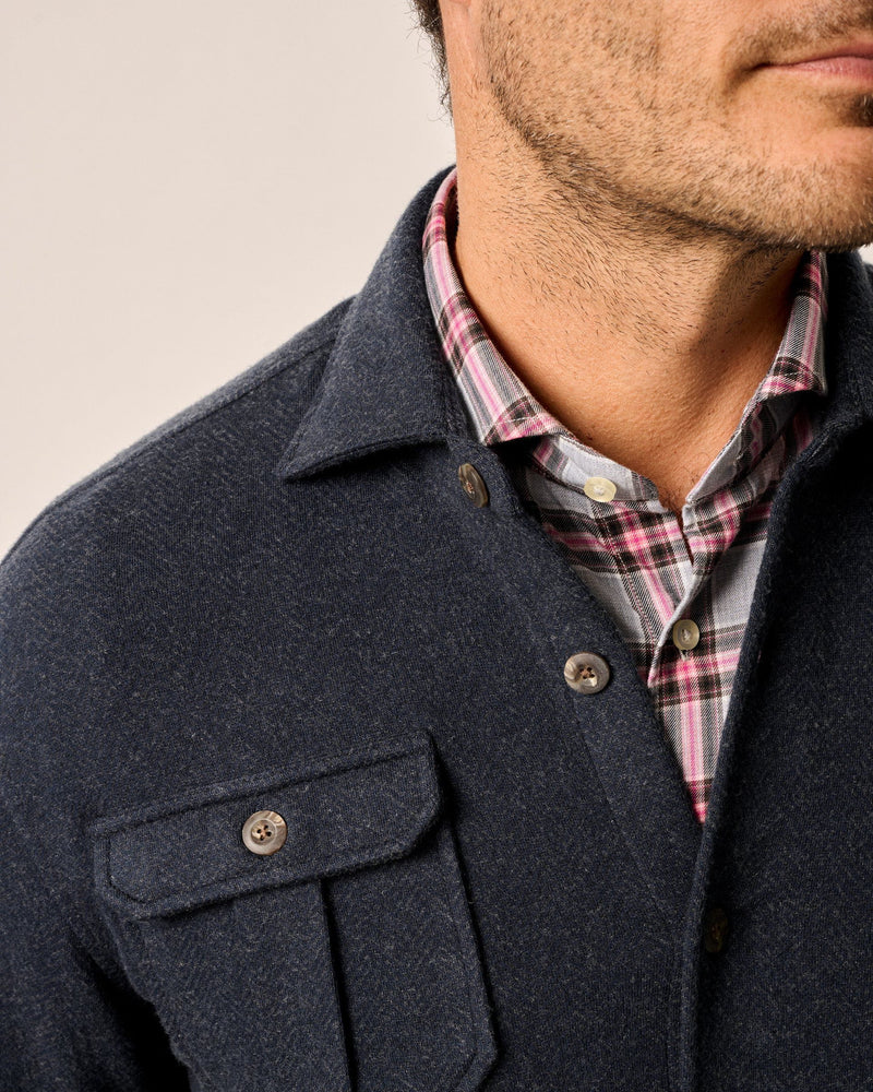 Johnnie - O - Briggs Stretch Flannel Lodge Shirt - Navy