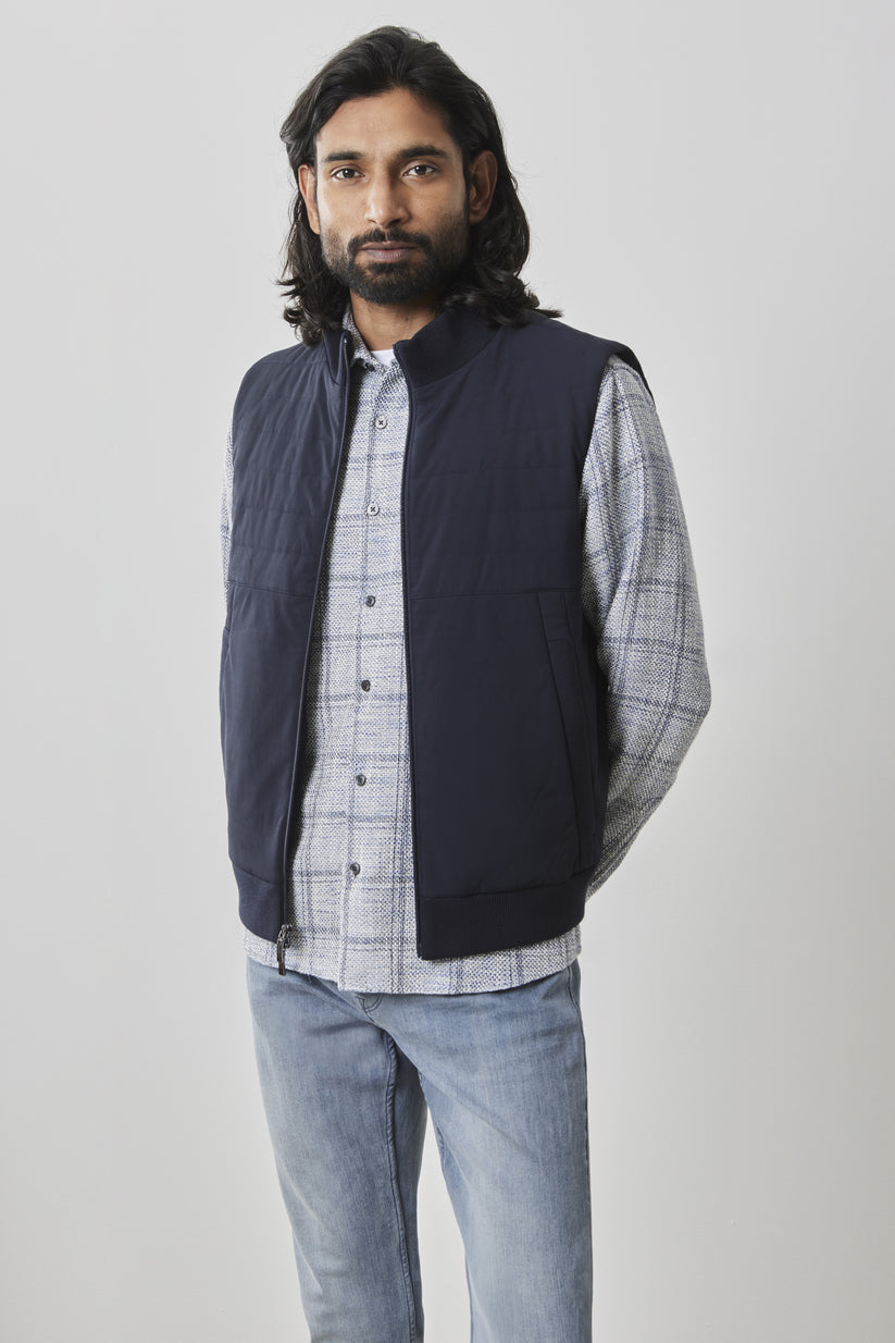 Robert Barakett - Fremantle Quilted Vest - Navy