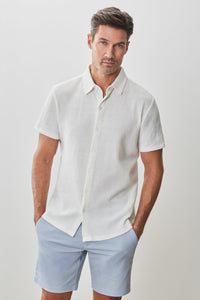 Robert Barakett - Newman Short Sleeeve Knit - White - SS25