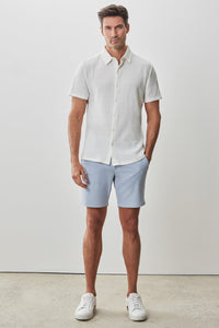 Robert Barakett - Newman Short Sleeeve Knit - White - SS25