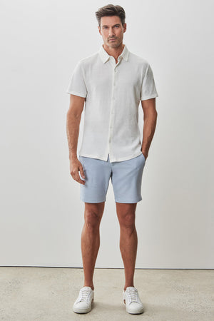 Robert Barakett - Newman Short Sleeeve Knit - White - SS25