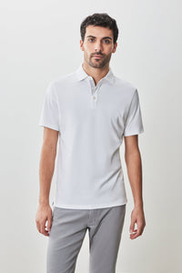 Robert Barakett - Herringbone Polo - White - SS25