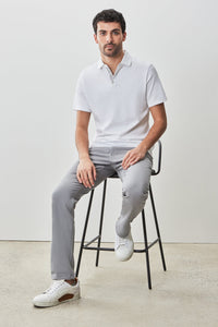 Robert Barakett - Herringbone Polo - White - SS25