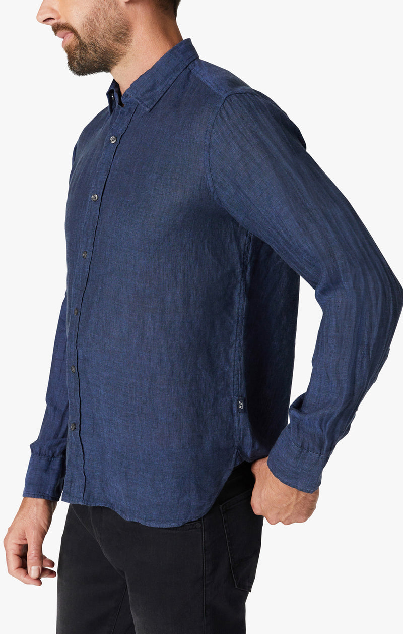 34 Heritage - Dress Shirt - Linen Indigo