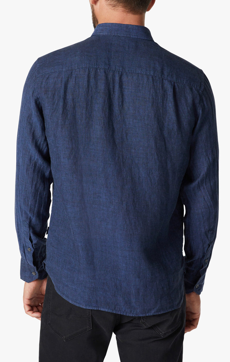 34 Heritage - Dress Shirt - Linen Indigo