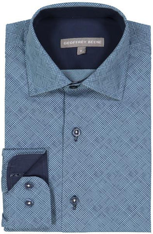 Geoffrey Beene - Blue Texture - Boys Shirt – Ed's Fine Imports